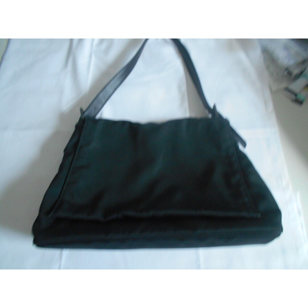 Coach Black Hobo Shoulder Bag Nylon Body Leather Trim # B1J-7424